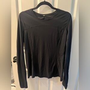 Lululemon Black Long Sleeve Top Athletic Material